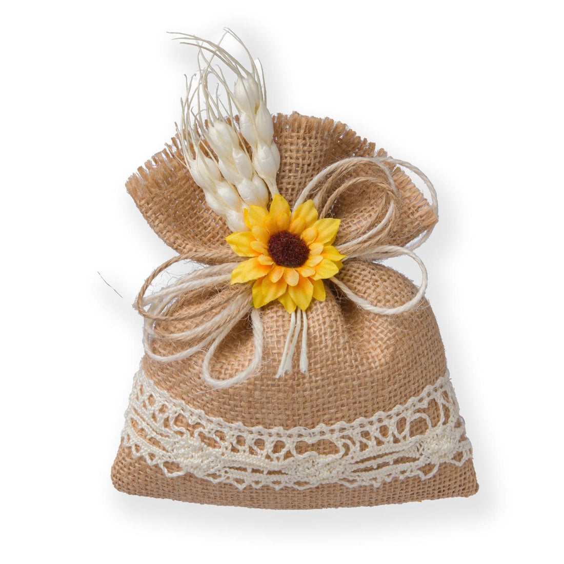 Creazioni per Enzo Jutebeutel Naturel Bonbonniere Portaconfetti 12x8cm 10er Pack