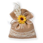 Creazioni per Enzo Jutebeutel Naturel Bonbonniere Portaconfetti 12x8cm 10er Pack