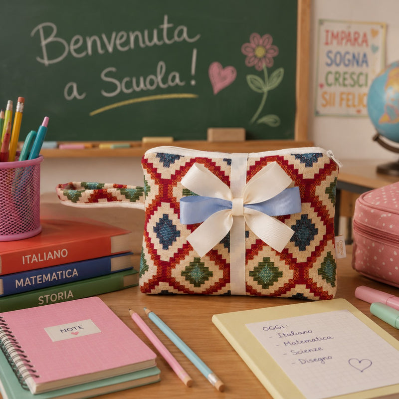 Creazioni per Enzo Beauty Bomboniera Allover mit Reißverschluss Bonbonniere 16x20x5 cm 1 Stück