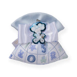 Creazioni per Enzo Sacchetto Bomboniera Baby Letterina Celeste 14x13 cm Portaconfetti Kf 10 Stück