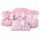 Creazioni per Enzo Sacchetto Bomboniera Baby Letterina Rosa 11x9 cm Portaconfetti Cf 10 pz