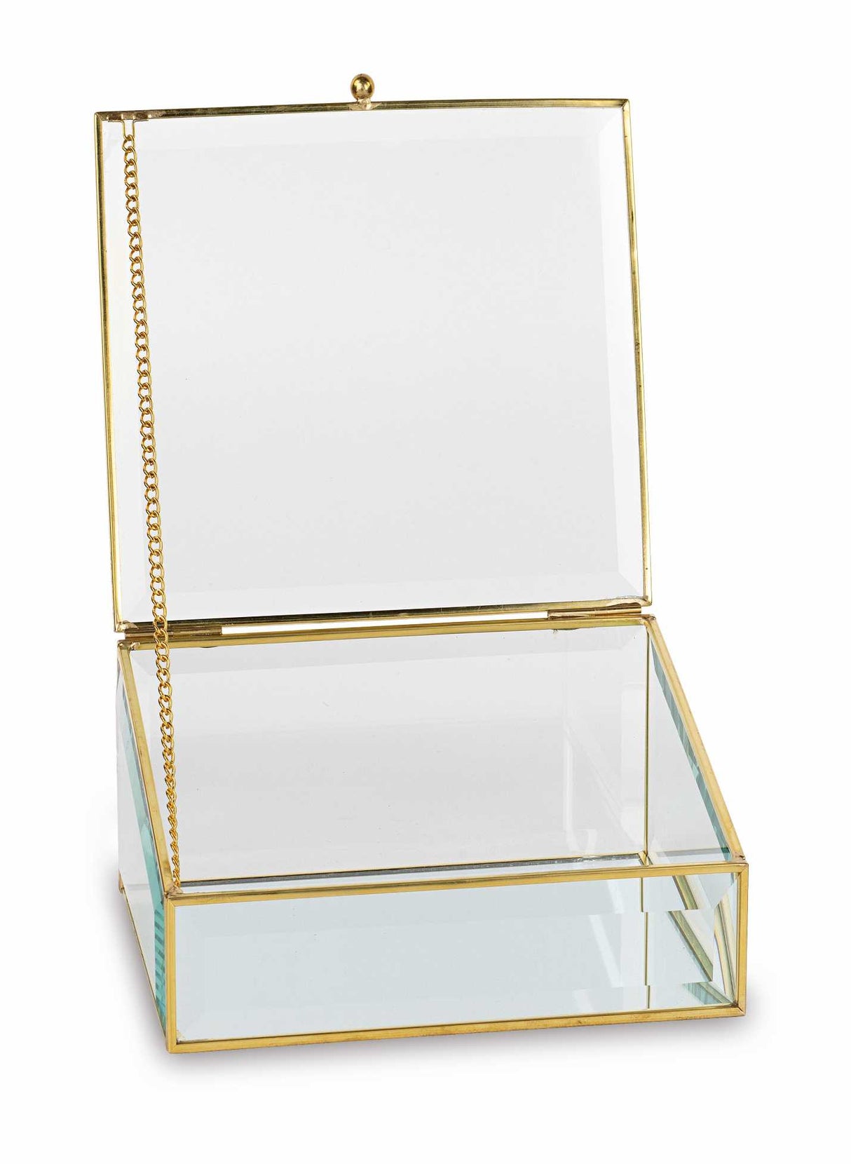 Cupido&Co. Set 2 Scatole Inclinate 180 x 120 x H 75 Mm 240 x 170 x H 105 Mm Vetro Oro