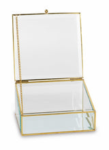 Cupido&Co. Set 2 Scatole Inclinate 180 x 120 x H 75 Mm 240 x 170 x H 105 Mm Vetro Oro