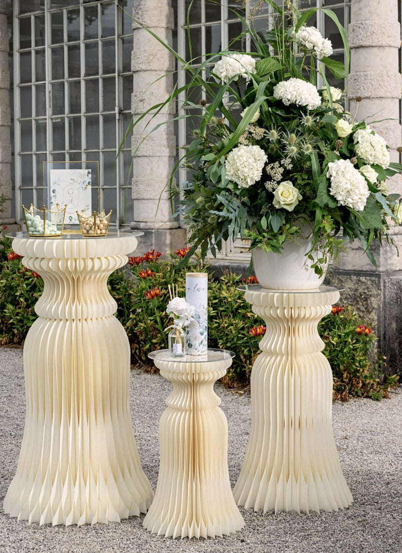 Cupido&Co. Cilindro Carta Av. Pieghevole con Vassoio D 450 Mm H 800 Mm Beige