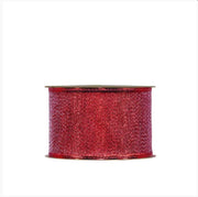 Piovaccari Band Amelie Rot 63 mm x 10 m – Weihnachtsdekoration Band für Weihnachtsbaum, Schleifen und Geschenkverpackungen