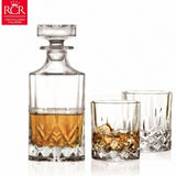 RCR Cristalleria Italiana Opera - Quadratflasche mit quadratischem Glasverschluss