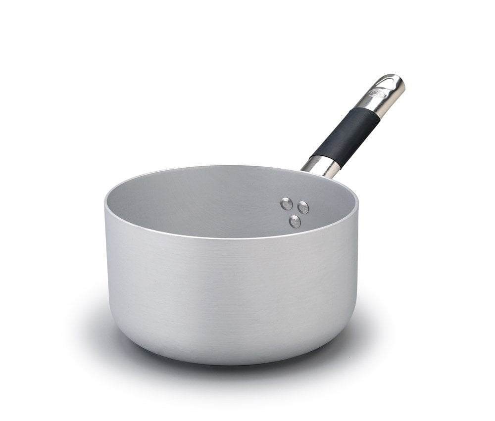 AGNELLI Hoher Topf mit Aluminiumbügel 3mm, Induktionsboden D 16 cm