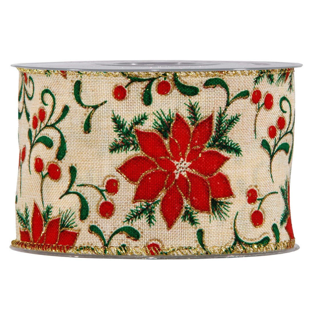 Piovaccari Band Weihnachten Christmas Star 63 mm x 10 m – Dekoratives Band mit Sternen für Weihnachtsbaum, Schleifen und Geschenkverpackungen