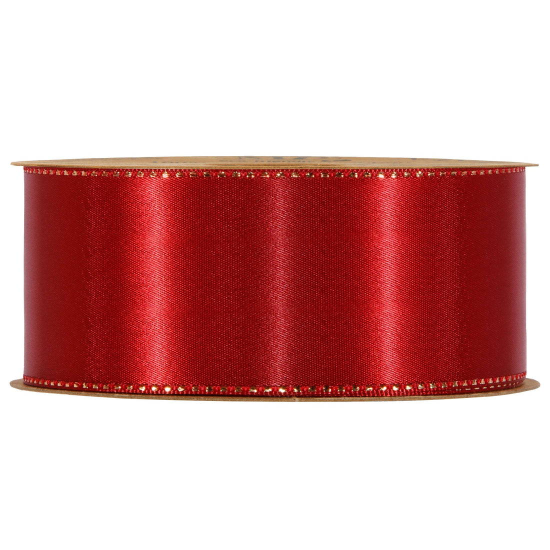 Piovaccari Nastro Satinée Red Dahlia 40 mm x 20 m – Rotes Satinband für Schleifen, Geschenkverpackungen und Weihnachtsdekoration