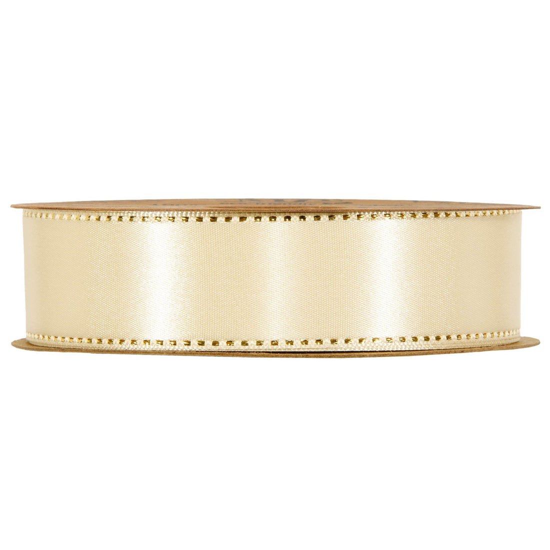 Piovaccari Nastro Satinée Cream 25 mm x 20 m – Satinband Creme für Schleifen, Geschenkverpackungen und Weihnachtsdekoration