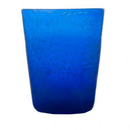 Zani Serafino Wasserglas Tumbler Blau 30cl, handgefertigtes Glaspasta