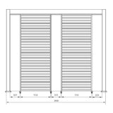Bizzotto Vertikales Paneelset für Pergola Ocean 232,45 x 30,9 cm Weiß