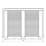 Bizzotto Vertikales Paneelset für Pergola Ocean 232,45 x 30,9 cm Weiß