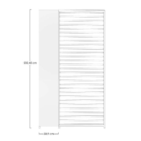Bizzotto Vertikales Paneelset für Pergola Ocean 232,45 x 30,9 cm Weiß