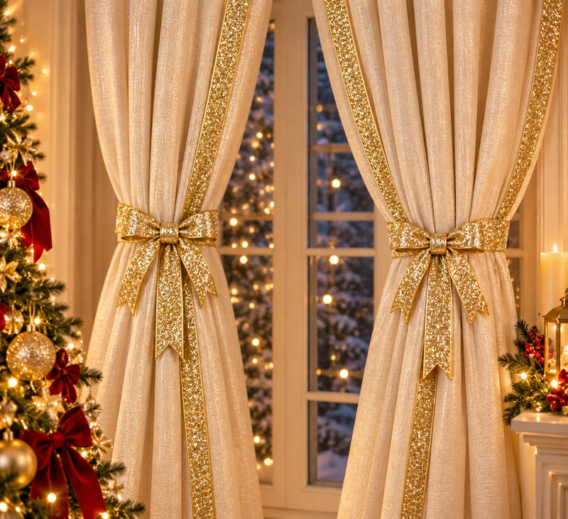 Piovaccari Band Desirée Gold Oro 25 mm x 10 m – Dekoratives Weihnachtsband für Weihnachtsbaum, Schleifen und Geschenkverpackungen