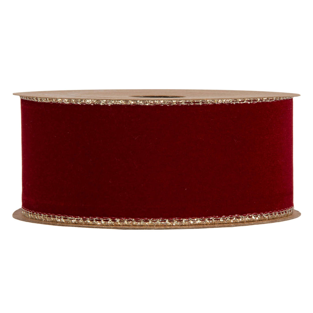 Piovaccari Band Double Sides Velvet & Glitter Dunkelrot 40 mm x 10 m – Weihnachtsband aus Samt und Glitzer für Weihnachtsbaum, Schleifen und Geschenkverpackungen