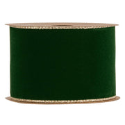 Piovaccari Band Double Sides Velvet & Glitter Dunkelgrün 63 mm x 10 m – Weihnachtsband aus Samt mit Glitzer für Weihnachtsbaum, Schleifen und Geschenkverpackungen