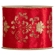 Piovaccari Band Lilibeth Rot 100 mm x 10 m – Weihnachtliches Dekoband für Weihnachtsbaum, Schleifen und Geschenkverpackungen