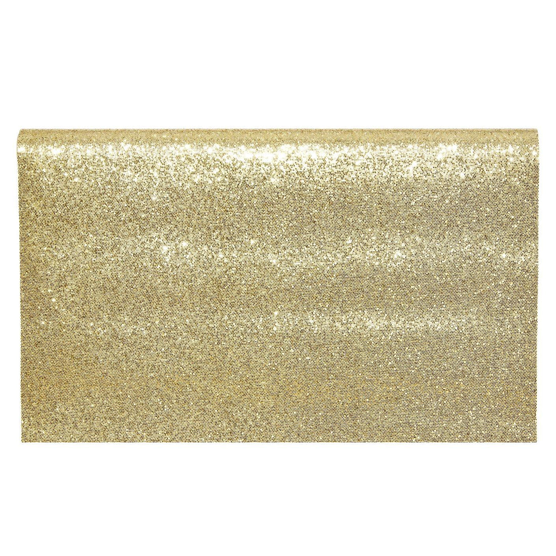 Piovaccari Aurora Sparkle Roll Gold Oro 48x180 cm – Glänzender Weihnachts-Tischläufer für Tisch, Tischdeko und Weihnachtsdekoration