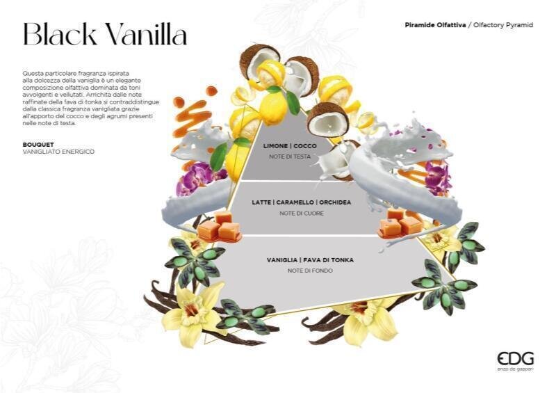 EDG Enzo De Gasperi Profumatore Natalizio Joyful Black Vanilla 210 ml – Diffusore di Fragranza per Ambiente