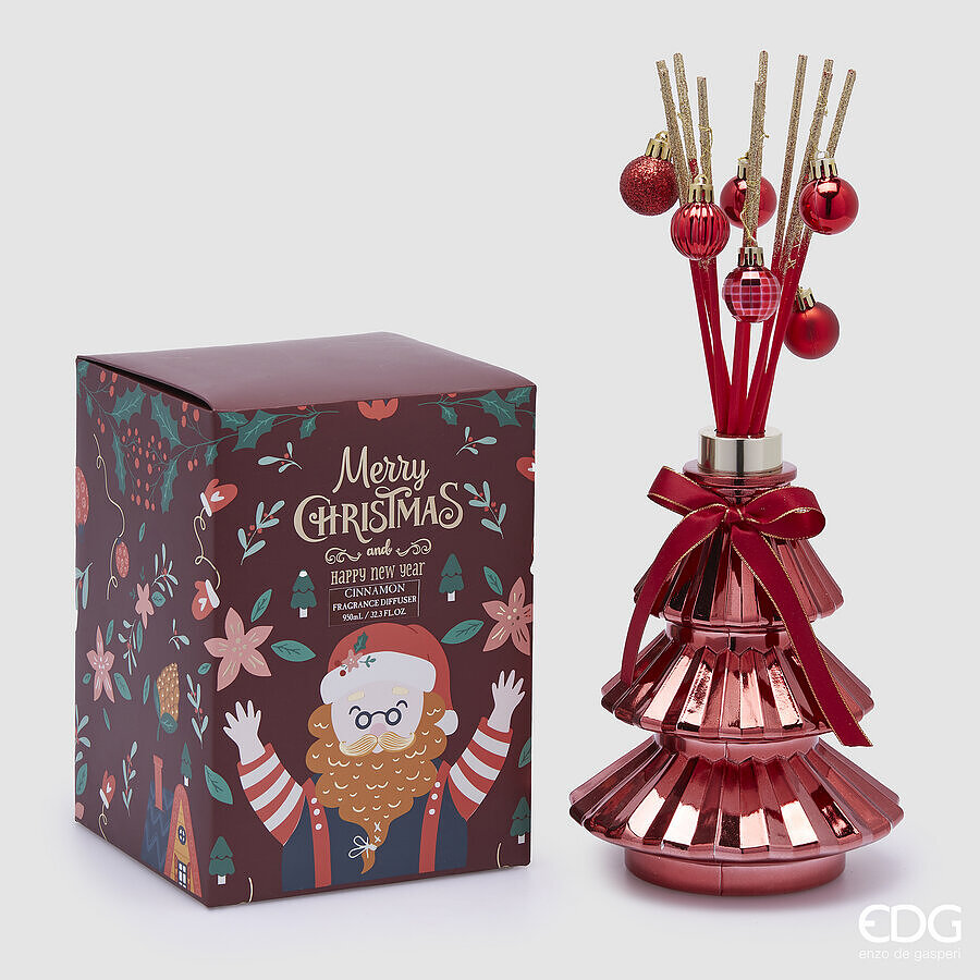 EDG Enzo De Gasperi Lufterfrischer Weihnachtsflasche Joyful Kiefer 950 ml H 21,5 cm Zimt