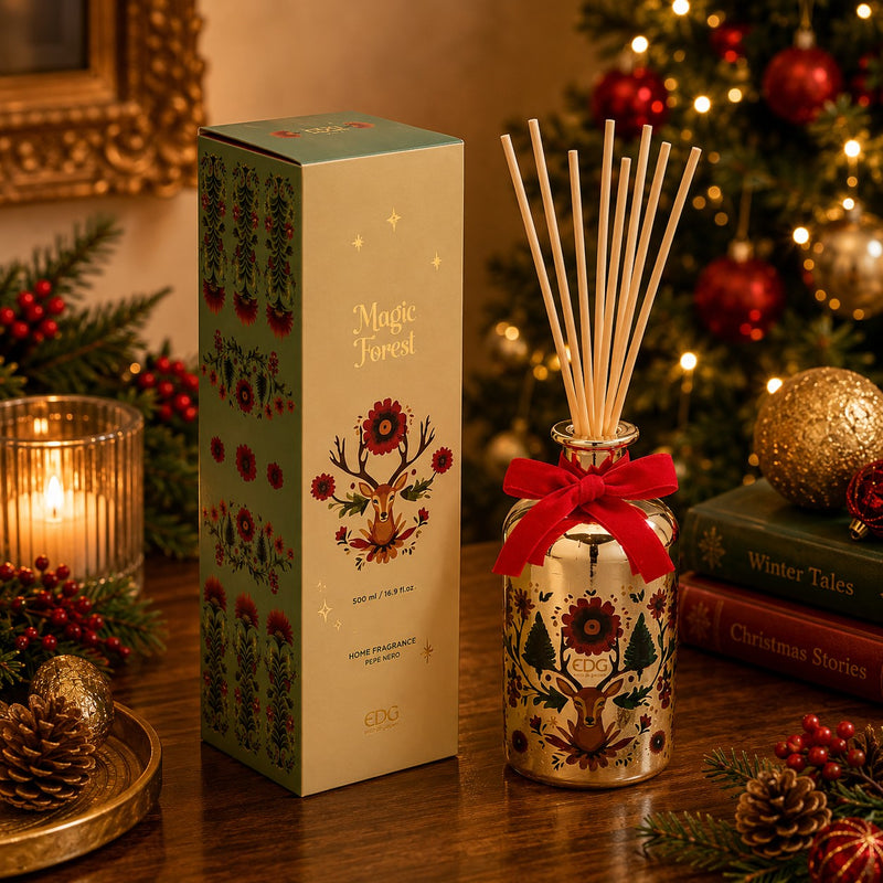 EDG Enzo De Gasperi Raumduft Weihnachtsflasche Black Pepper 500 ml H18 Ø10 cm – Raumduft