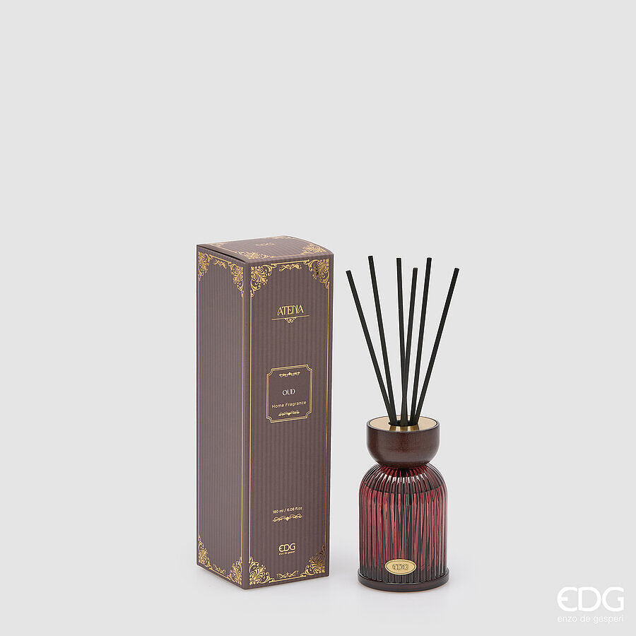 EDG Enzo De Gasperi Raumduft Flasche Atena Oud 180 ml H12 Ø7 cm – Raumduft Weihnachtsdeko