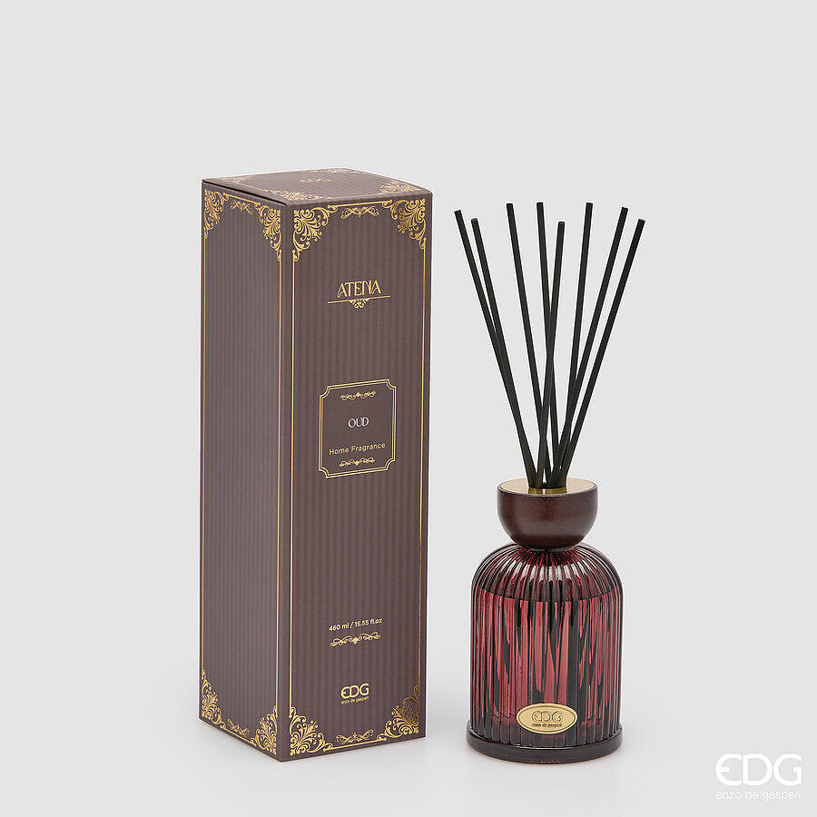 EDG Enzo De Gasperi Raumduft Flasche Atena OUD 460 ml H16 Ø9 cm – Duft für den Wohnbereich