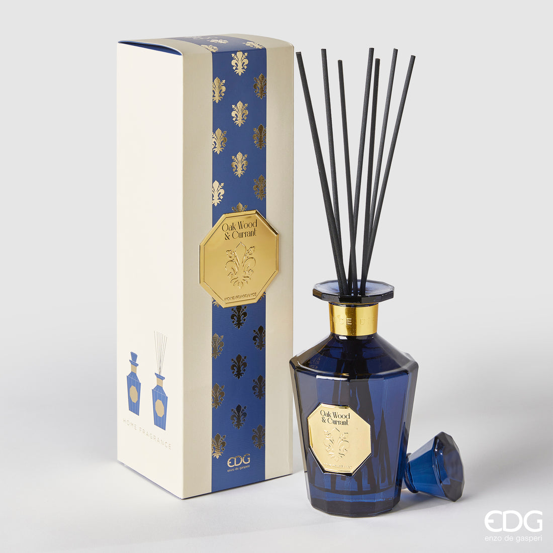 EDG Enzo De Gasperi Raumduft Flasche Goldlily 500ml + Stäbchen H21 Oak Wood & Currant