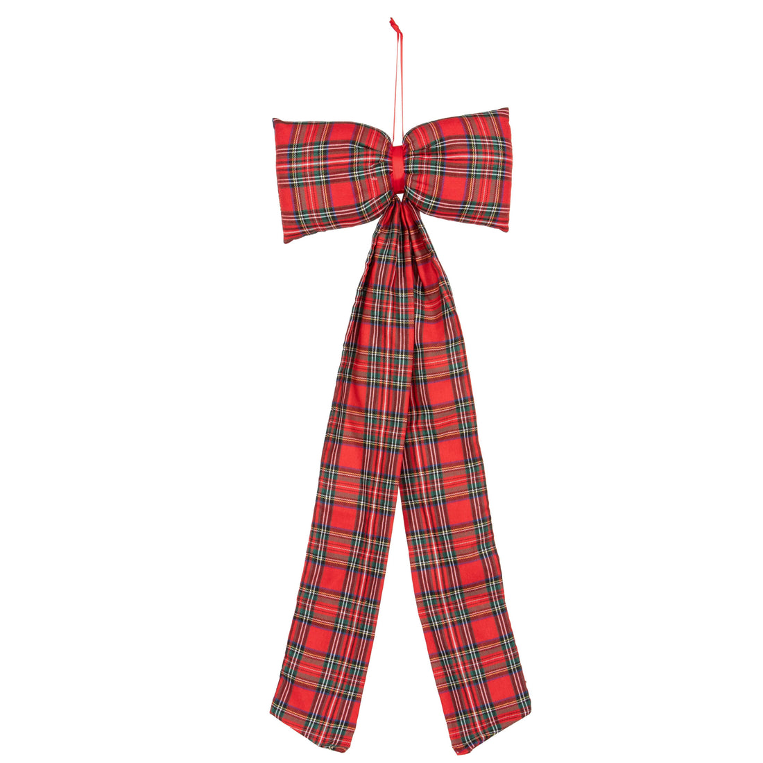 Piovaccari Scottish Bow Weihnachtsschleife Schottisch Rot 30xH80 cm – Dekorative Schleife für Weihnachtsbaum, Türen, Girlanden und Weihnachtsdekoration