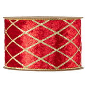 Piovaccari Nastro Rhombus Rosso 63 mm x 10 m – Nastro Decorativo Natalizio con Motivo a Rombi per Albero di Natale, Fiocchi e Confezioni Regalo
