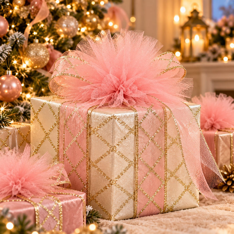 Piovaccari Pom-Pom Rosa Ø40 cm – Weihnachtsdekoration für den Weihnachtsbaum, Schmuck, Feste und dekorative Arrangements