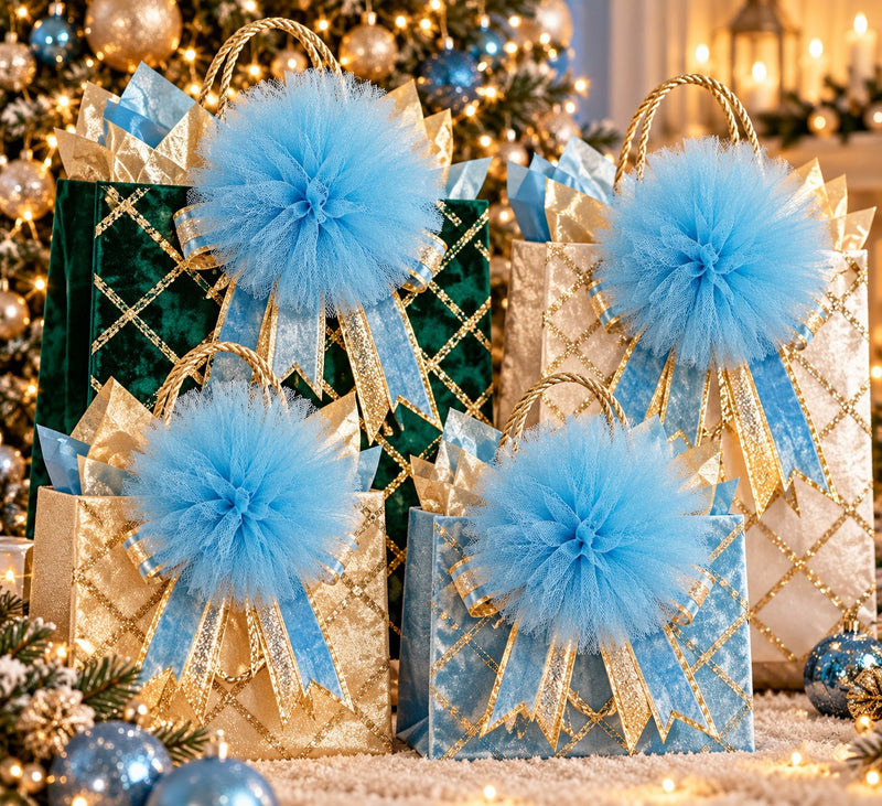 Piovaccari Pon Pon Hellblau Ø16 cm – Weihnachtsdekoration für den Weihnachtsbaum, Schmuck, Feste und dekorative Arrangements