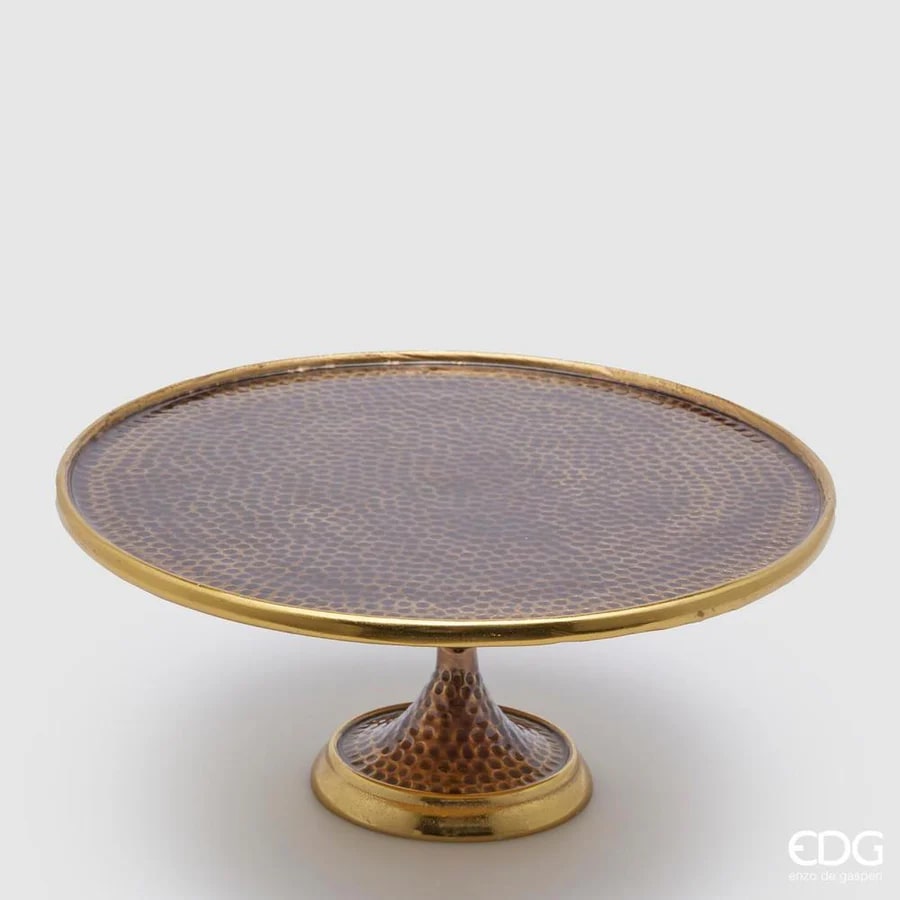 EDG Enzo De Gasperi Weihnachts-Etagere Metall Rund H16 D37 Schwarz Gold