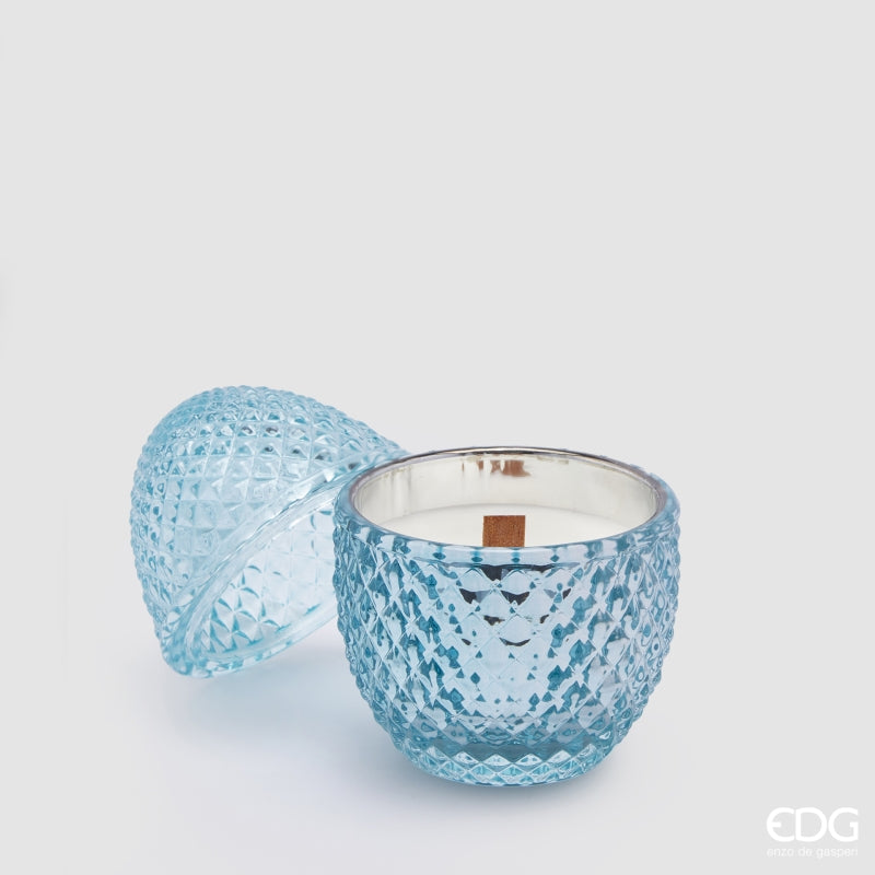 EDG Enzo De Gasperi Kerze Ei-Form H 12 Cm D 8 Cm Waterlilly & Rose