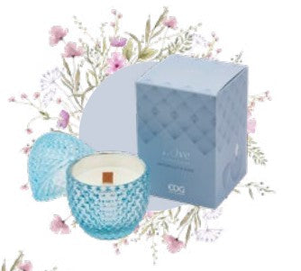 EDG Enzo De Gasperi Kerze Ei-Form H 12 Cm D 8 Cm Waterlilly & Rose