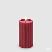 EDG Enzo De Gasperi LED-Kerze Lounge Stumpenkerze H 13 cm D 7,5 cm Rot