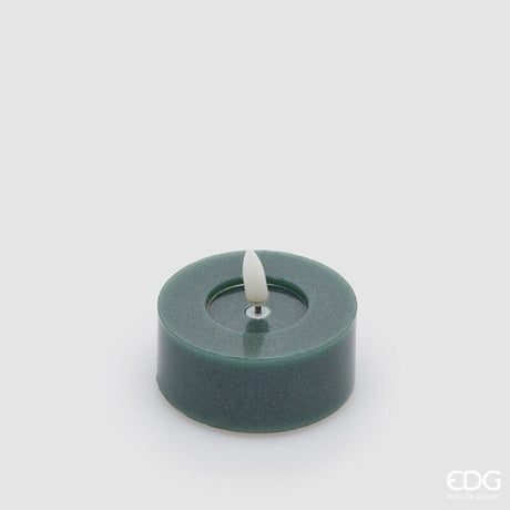 EDG Enzo De Gasperi Set 2 LED-Kerzen Glitter Grün Ø3 cm IP20 – Weihnachtsdekoration