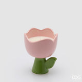 EDG Enzo De Gasperi Duftkerze Tulip mit Duft H 11 cm D 10 cm Rose Water