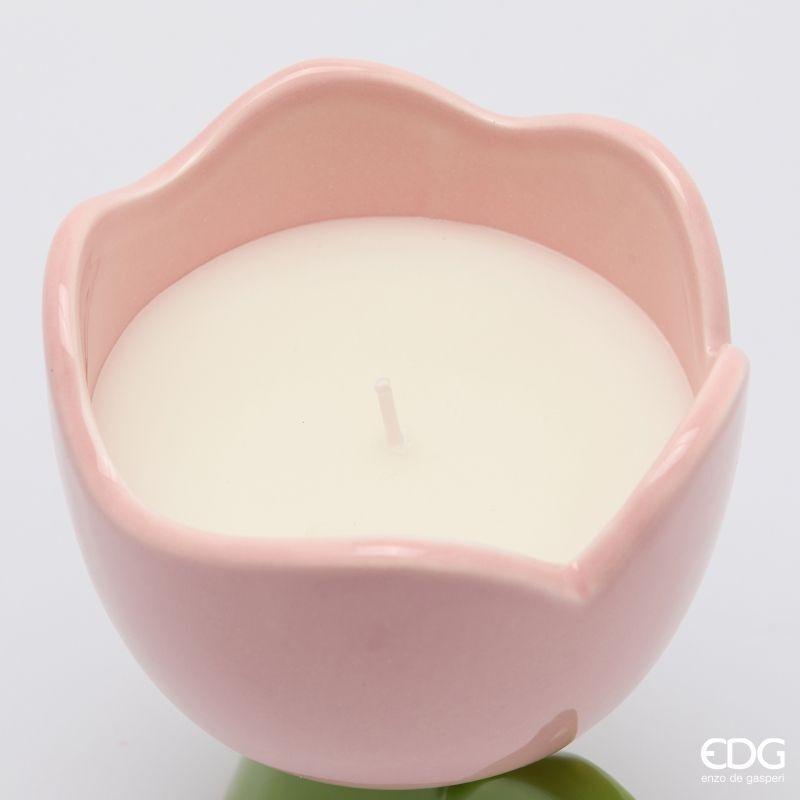 EDG Enzo De Gasperi Duftkerze Tulip mit Duft H 11 cm D 10 cm Rose Water