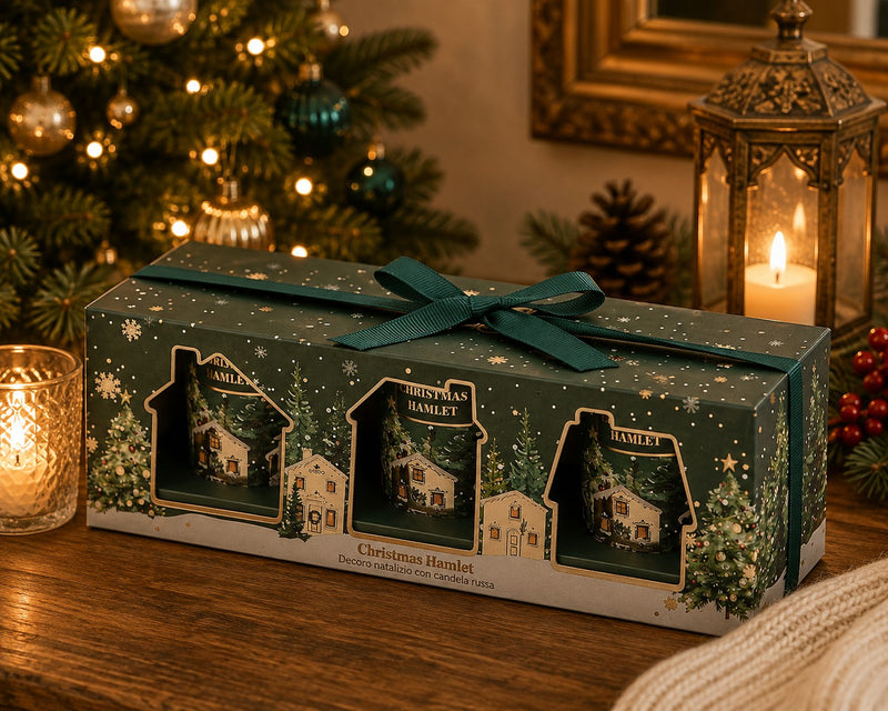 EDG Enzo De Gasperi Set 3 Kerzen Noel Kardamom-Duft H6 Ø5 cm – Weihnachtskerzen