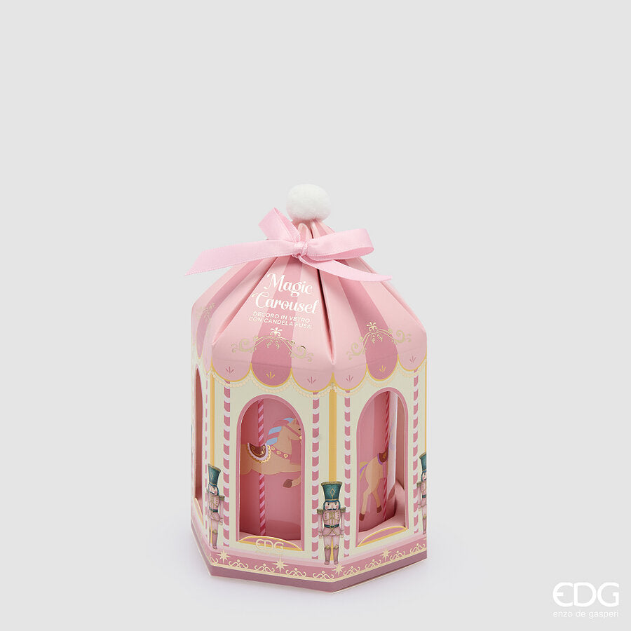 EDG Enzo De Gasperi Kerze Karussell Carosello Cardamom Snaps H9 Ø8 cm – Weihnachtsdekoration