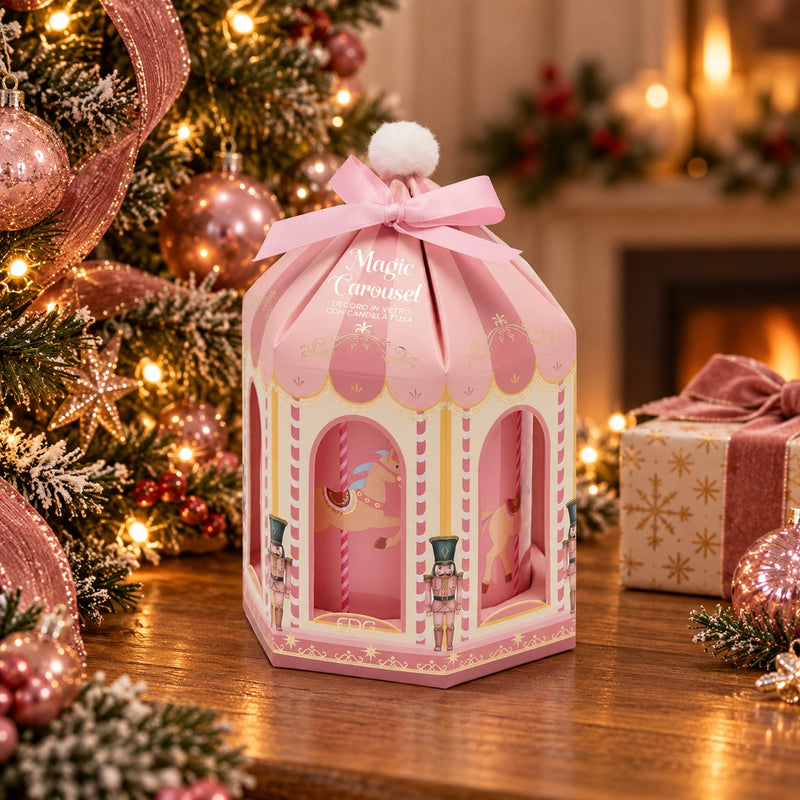 EDG Enzo De Gasperi Kerze Karussell Carosello Cardamom Snaps H9 Ø8 cm – Weihnachtsdekoration