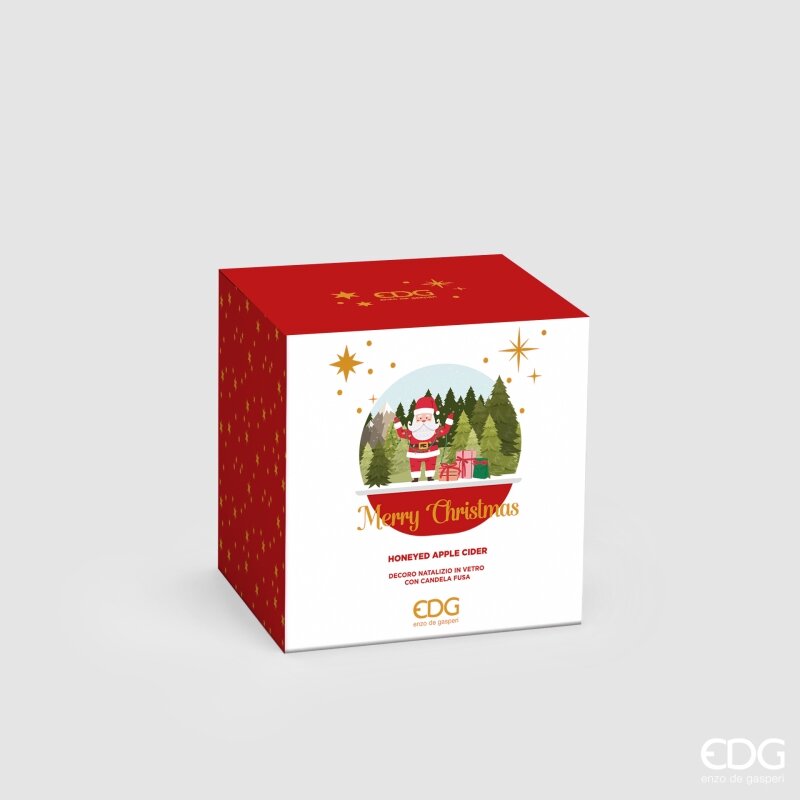 EDG Enzo De Gasperi Weihnachtskerze Kuppel Duftkerze Honeyed Apple Cider H12,5 Ø10 cm – Weihnachtskerze
