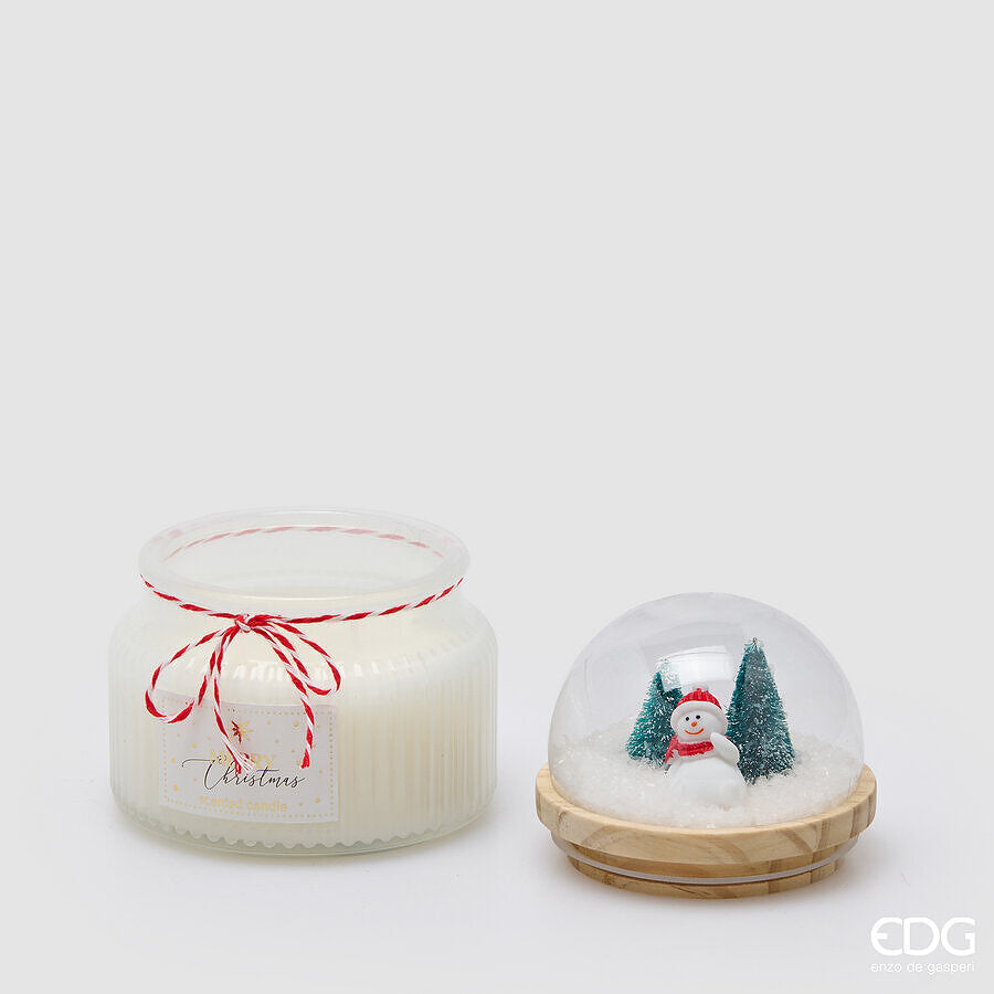 EDG Enzo De Gasperi Weihnachtskerze Kuppel Duft White Musk H12,5 cm – Weihnachtsdekoration