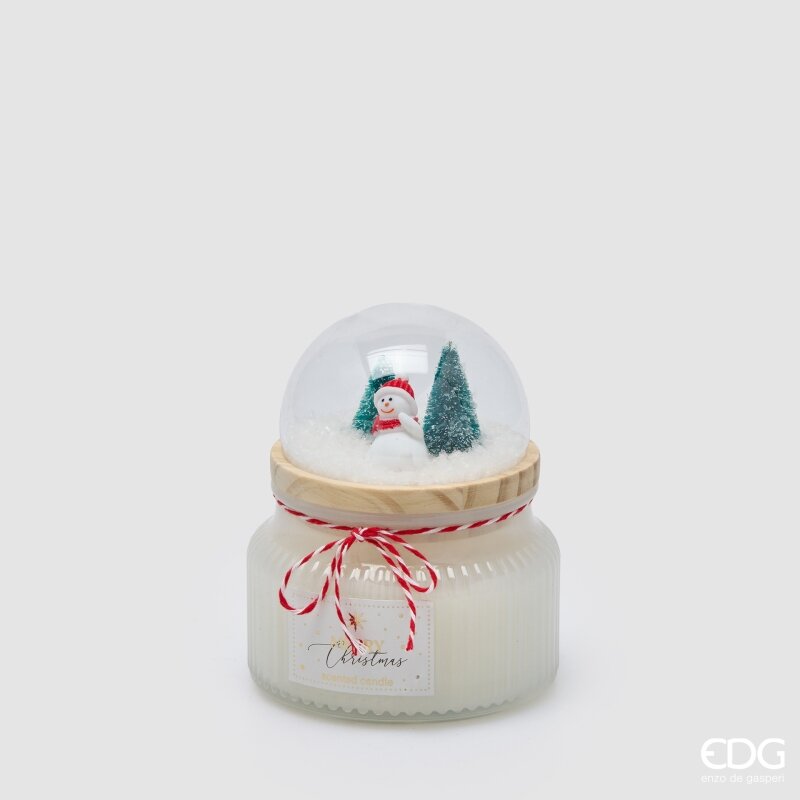 EDG Enzo De Gasperi Weihnachtskerze Kuppel Duft White Musk H12,5 cm – Weihnachtsdekoration