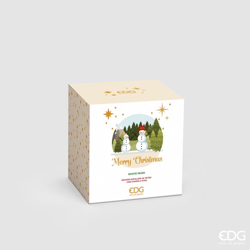 EDG Enzo De Gasperi Weihnachtskerze Kuppel Duft White Musk H12,5 cm – Weihnachtsdekoration