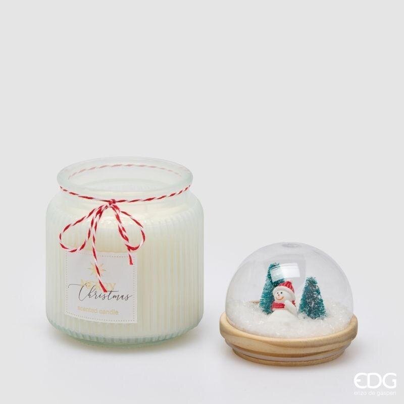 EDG Enzo De Gasperi Duftkerze mit Glassturz White Musk H15 Ø10 cm – Weihnachtsdekoration