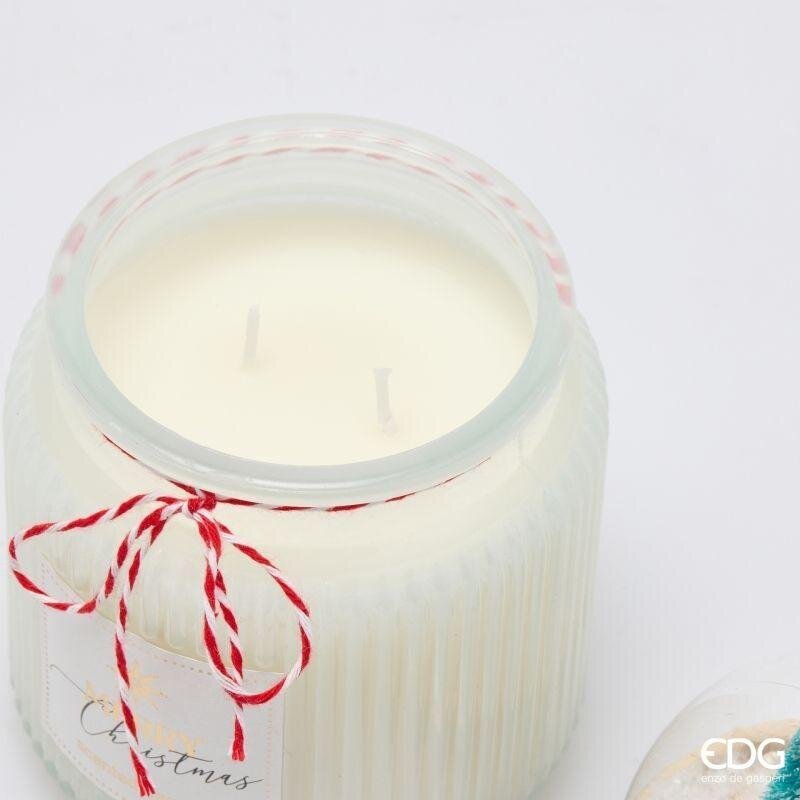 EDG Enzo De Gasperi Duftkerze mit Glassturz White Musk H15 Ø10 cm – Weihnachtsdekoration