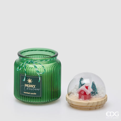 EDG Enzo De Gasperi Duftkerze mit Kuppel Cardamom Snaps H15 Ø10 cm – Weihnachtsdeko